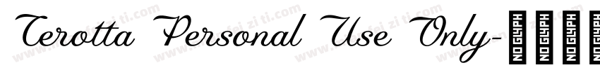 Cerotta Personal Use Only字体转换